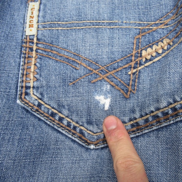 Cinch Green Label Jeans Mens 35x35 Blue Denim Bootcut Medium Wash Classic Fit - Picture 10 of 16